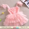 peach baby ruffle dress
