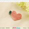 Cute Heart Shaped Green Hair Clip for Toddlers
