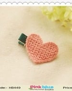 Cute Heart Shaped Green Hair Clip for Toddlers