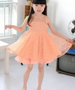Everyday Special Occasion Orange Baby Girl Sleeveless Open Back Dress
