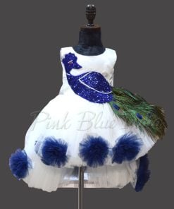 Baby Girl Peacock Feather Theme Birthday Party Dress