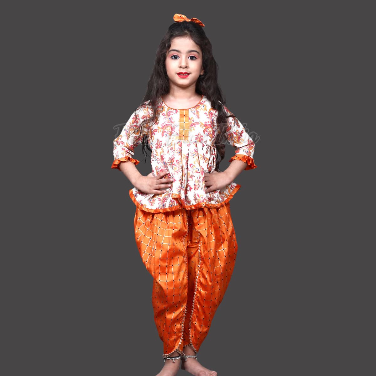 Buy Designer Peplum Top with Dhoti Pants for Girls Online