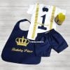 4 piece Little Prince 1st Birthday Outfit – Personalised Birthday Clothes India