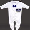 Personalized baby boy bodysuit, Custom Newborn baby bodysuit Jewels crown