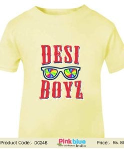 Personalized Infant Baby and Kids Unisex T-shirt Tee Desi Boys