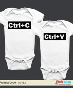 Twins Onesies Boy and Girl - Personalized Twin Baby Outfit - Twin Baby Clothing