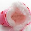 Buy Online Pink and Red Patterned Furry Baby Wool Shoes in India