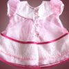 Pink and White Net Dress with a Bow for Indian Newborn