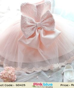 pink kids casual party dress