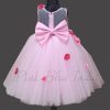 Buy Pink Frock with Back Big Bow For Girls online 