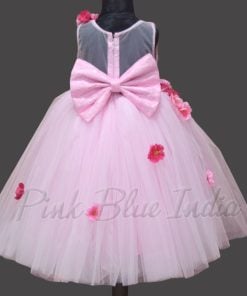 Buy Pink Frock with Back Big Bow For Girls online