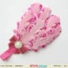 Baby Girl Pink Birthday Party Feather Bow Hairbands