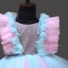 Pink and Blue Short/Knee Length Baby Girl Frock Dress Online