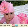 Beautiful Pink Designer Cap for Newborn Kids With Big Flower