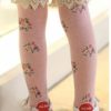 Kids Baby Girl Pink Floral Knee Length Anti Slip Socks India