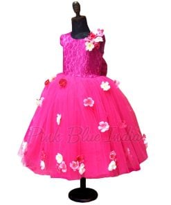 Pink Gown, Buy Girls Pink Gown Online, Custom Made Dress