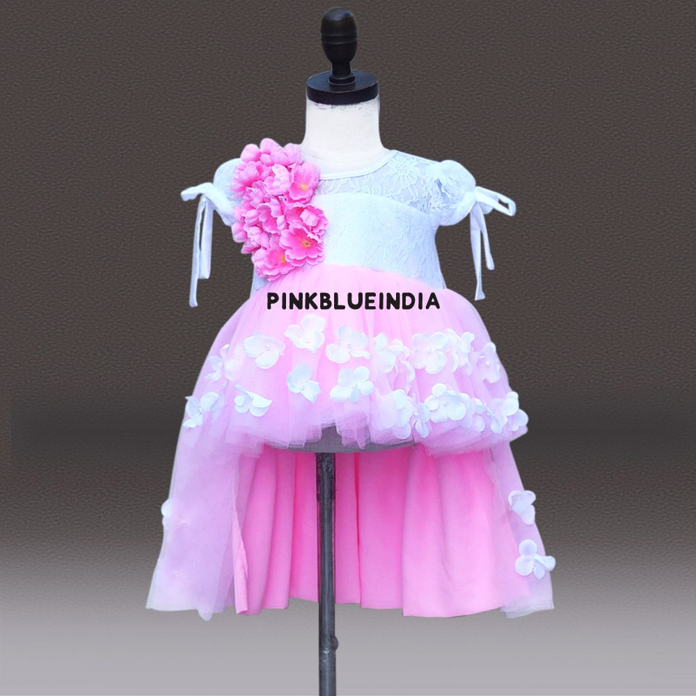 Pink Baby Girl High Low Dress – Little Girl High Low Dress