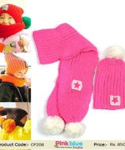 pink baby warm cap