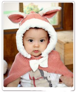 pink baby rabbit hat