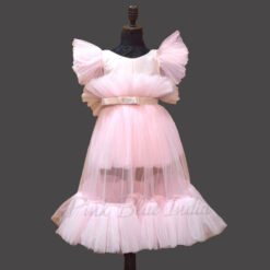 Ankle Length Girls Pink Long Western Dress