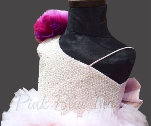 Little Girl Pink Colored Design Gown