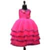 Pink party wear gown for girls stylish birthday celebration outfit