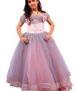 Kids Party Wear Pink Ball Gown Online