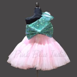 Pink Sequin Net Party Dress for Girls