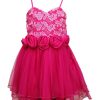 Exclusive Baby and Kids Pink Rose Flower Girl Birthday Dress