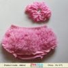 Salmon Pink Newborn Diaper Cover with Free Matching Headband