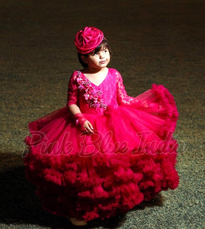 10 meter flair ruffle gown