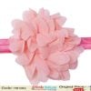 Gorgeous Smart Pink Strap Infant Headband with Pastel Peach Flower