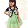 green baby party dress