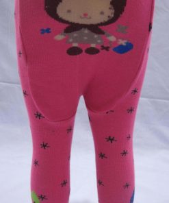 Pink Toddler Baby Pajamas with Frills and Cartoon Print