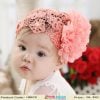 Peach Crochet Flower Headband for Little  Princess