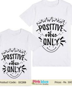 Kids Custom T-shirts Positive Vibes Only Tee