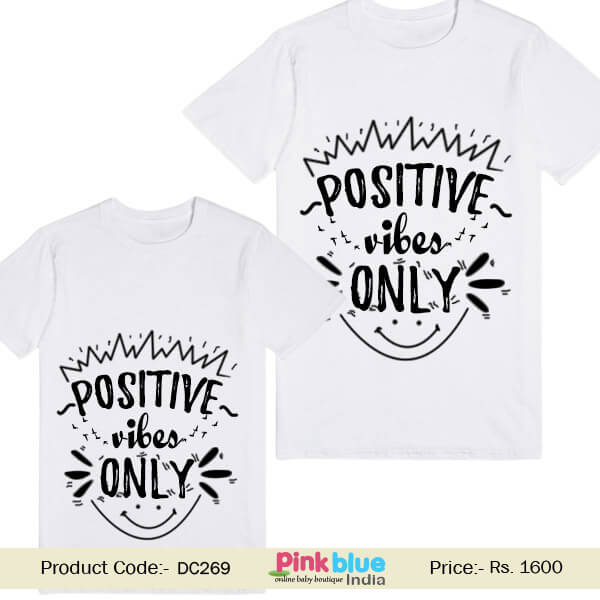 Kids Custom T-shirts Positive Vibes Only Tee