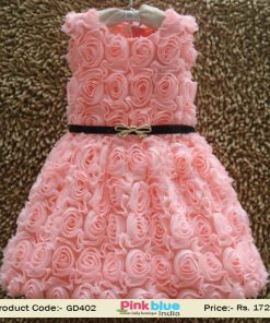 baby pink party frock