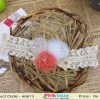 Off White Lace Flower Hair Band for Infant Girls