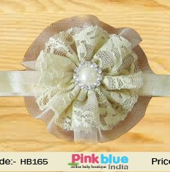 Shop Online Pretty Yellow Hair Band for Infant Baby Girls in India