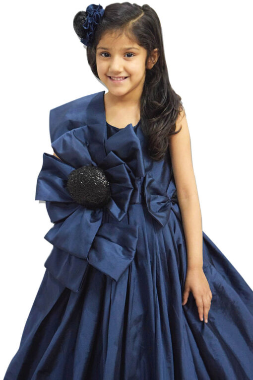 Navy Blue Princess Ball Gown Birthday Party Dress | Couture Long Gown