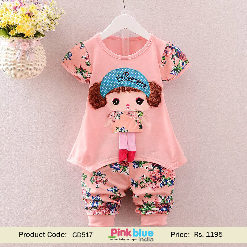 Buy Floral Top and Pants Princess Girl Birthday 2 Piece Clothing Outfit Set