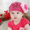 Pink Crochet Flower Baby Headband