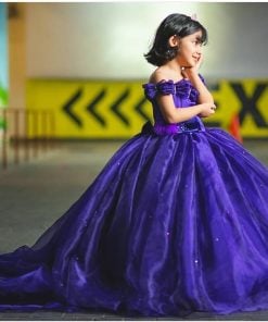 Little Princess Off Shoulder Tail Dress