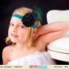 Baby Toddler Girl Peacock Feather Headband - Black and Blue