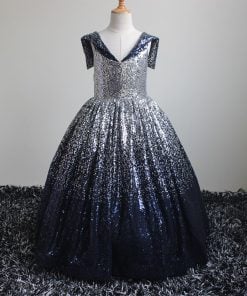 Baby Princess Style Prom Gown – Toddler Girl Prom Party Dress
