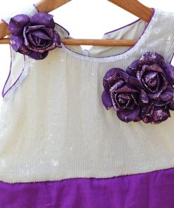 kids purple designer dress