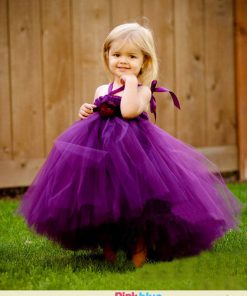 Kids and Baby Flower Girl Birthday Party Tutu Dress Purple Color 2017
