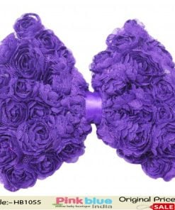 Beautiful Purple Hair Band for Toddlers in India with Flower Bow