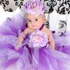 Purple Tulle Fluffy Newborn Baby Girl Tutu Dress